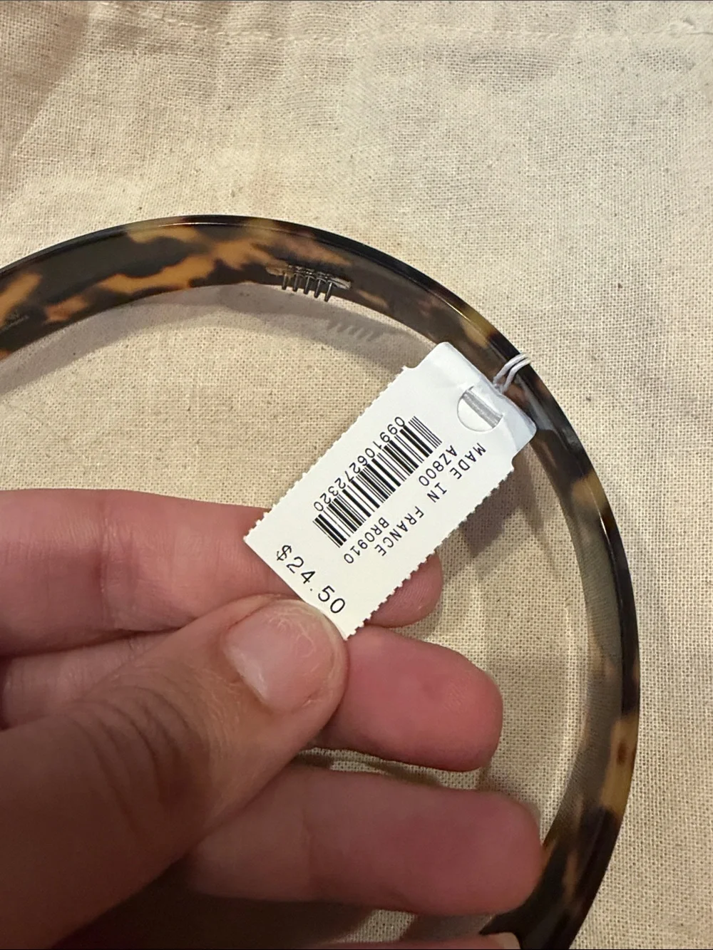 J. Crew Tortoiseshell Resin Headband - Brown & Black Mottle
